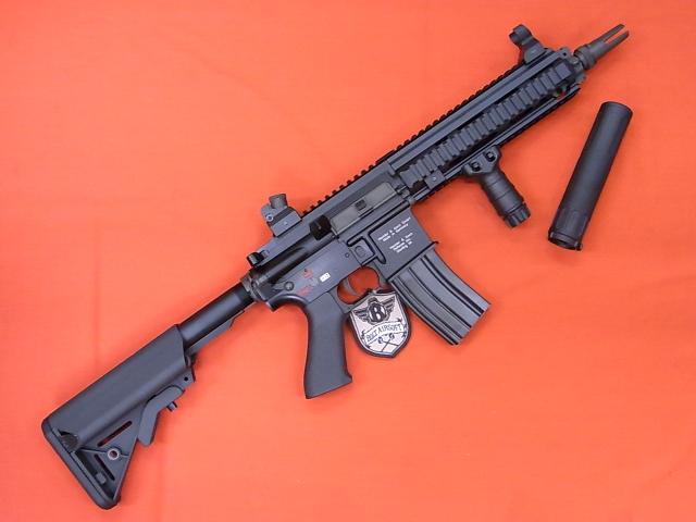 電動ガン BOLT HK416 Devgru B.R.S.S サイレンサー付き ブラック