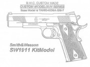 BWC モデルガン組立キット Smith&Wesson SW1911 スタンダードモデル　