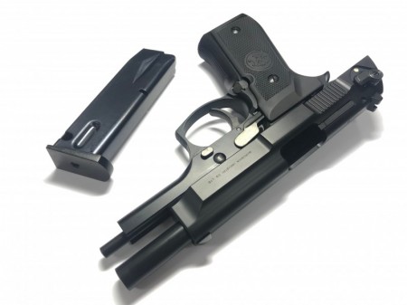 モデルガン マルシン U.S.N.9mm M9 ドルフィン マシンピストル マットブラックABS X-PFC 完成品 2024年生産モデル