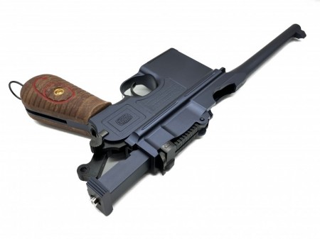 モデルガン A!CTION モーゼルC96 Mauser C96 Red9 ダミーカートリッジモデル ブルースチール