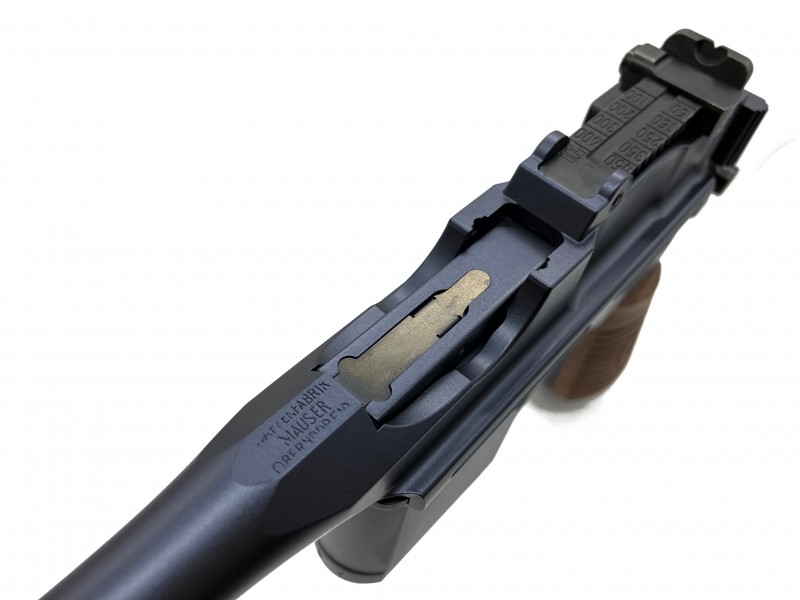 モデルガン A!CTION モーゼルC96 Mauser C96 Red9 ダミーカートリッジモデル ブルースチール