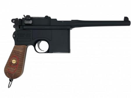 モデルガン A!CTION モーゼルC96 Mauser C96 Red9 ダミーカートリッジモデル マットブラック