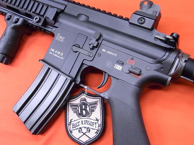 電動ガン BOLT HK416 Devgru B.R.S.S サイレンサー付き ブラック