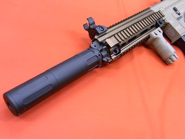 電動ガン　BOLT　HK416　Devgru　B.R.S.S　サイレンサー付き　タン